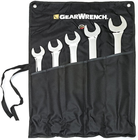 GEARWRENCH 5 Pc. SAE 12 Point Long Pattern Combination Wrench Set - 81921