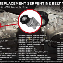 Automatic Serpentine Belt Tensioner and Pulley Assembly - Replaces 38158, 88929140 - Fits Chevy Avalanche, Silverado, Tahoe, Trailblazer, GMC Sierra, Yukon, Cadillac Escalade, Buick Rainier