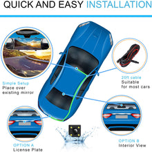 AVISIGHT Backup Camera 7'' Mirror Dash Camera | Touch Screen 1080P Rearview Dual Lens with Waterproof Rear Camera