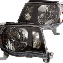Depo 312-1186P-US2 Toyota Tacoma Headlight with Black Bezel, One Pair