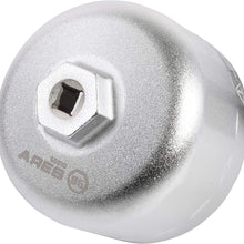 ARES 56041 – Adjustable 3-Jaw Oil Filter Wrench – 2 1/2-Inch to 4 Inch (63mm to 101mm) Capacity – Use with 3/8 or 1/2-Inch Drive Ratchets or 7/8-Inch Wrenches – Carbon Steel Construction