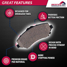 Beefed Up Brakes Trail Rated Front & Rear Ceramic Brake Pad Kit w/hardware and grease Compatible with 2007-2018 Jeep Wrangler JK/JKU