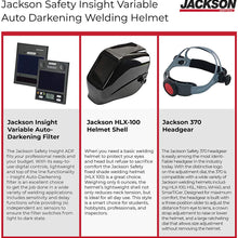 Jackson Safety 46131 Insight Variable Auto Darkening Welding Helmet, HaloX ,Black