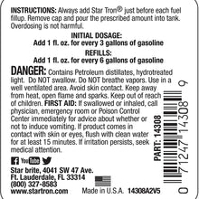 Star Tron Enzyme Fuel Treatment - Regular Gas Formula 8 oz - Treats 48 Gallons, Model Number: 14308