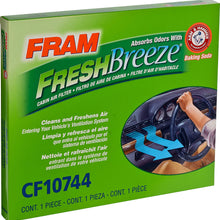 FRAM Fresh Breeze Cabin Air Filter Replacement for Car Passenger Compartment w/Arm and Hammer Baking Soda, Easy Install, CF8644A for Select Volkswagen and Audi Vehicles , white
