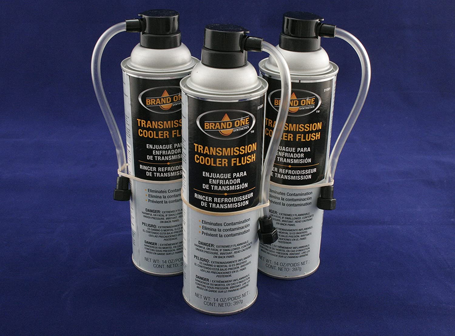 Automatic Transmission Cooler Line Flush Cleaner Brand One 14 OZ 3 pack