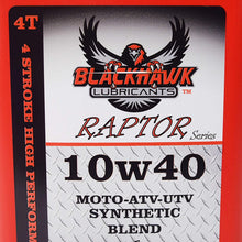 Blackhawk Lubricants Raptor 4T 10W40 4 Stroke Ester Synthetic Blend High Performance Engine Oil 10W-40 1 Quartt (10)