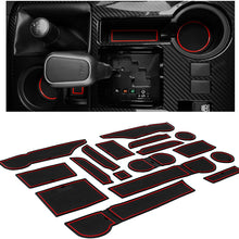 CupHolderHero for Toyota 4Runner 2010-2020 Custom Liner Accessories – Premium Cup Holder, Console, and Door Pocket Inserts 27-pc Set (2 Rows of Seats) (Red Trim)
