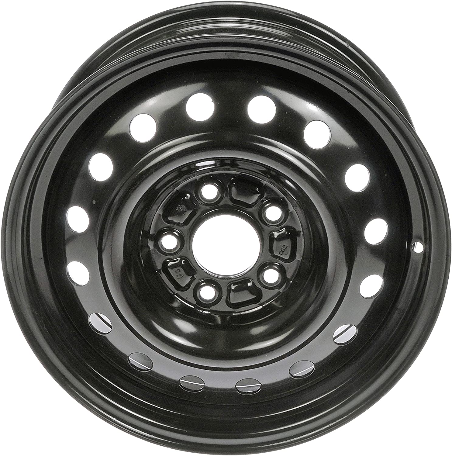 Dorman 939-197 Black Wheel with Painted Finish (16 x 6.5 inches /5 x 114 mm, 52 mm Offset)