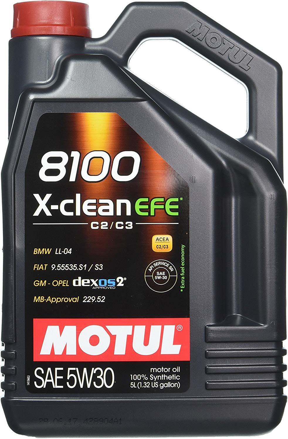 Motul 8100 X-Clean EFE 5W-30 Synthetic oil, 5-Liter, 1 Pack