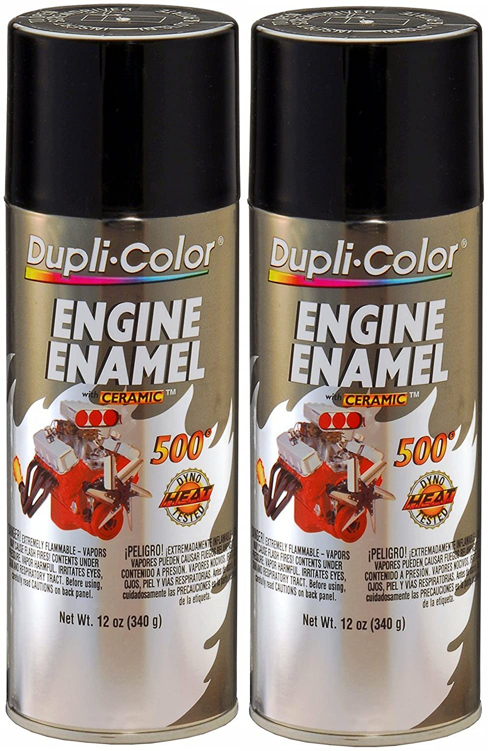 Dupli-Color DE1613 Gloss Black Engine Enamel with Ceramic 12 oz. Aerosol (2)
