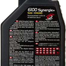 Motul (2781) 6100 Synergie+ 10W-40 Synthetic Engine Oil, 1 Liter