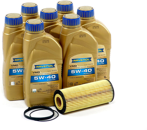 Blau J1A5084-B Motor Oil Change Kit - Compatible with 2008-10 Audi A5 w/ 6 Cylinder 3.2L Engine - 5w40