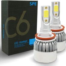 SPE LED Headlight Bulbs - H11 (H8, H9, H16) - 72W 7600LM 6000K Cool White Bulb - Direct Replacements, IP67 Waterproof - 2 Year Warranty
