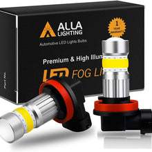 Alla Lighting 2800lm H8 H11 LED Bulb 3000K Amber Yellow Xtreme Super Bright High Power COB-72 H16 Fog Lights DRL Replacement for Cars, Trucks