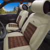 FH Group PU203102 Premium Leather Seat Leather Cushion Pad Seat Covers w. Cooling Rosewood Beads, Brown-Fit Most Car, Truck, SUV, or Van