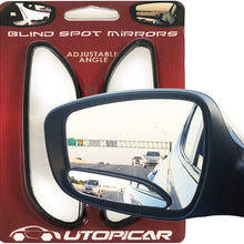 Blind Spot Mirrors. long design Car Mirror for blind side by Utopicar for traffic safety. Door mirrors for great rear view! [stick-on] (2 pack)