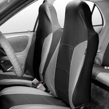 TLH Royal Leather Seat Covers Front Set, Airbag Compatible, Beige Black Color-Universal Fit for Cars, Auto, Trucks, SUV