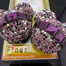 Finex Auto Mickey Mouse Sparkling Car Fragrance Air Freshener Holder ContainerSet of 2 (Purple)