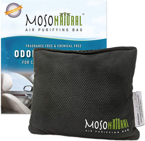 MOSO NATURAL 300g Air Purifying Bag for Cars, Trucks and SUVs. Odor Eliminator, Odor Absorber, No Fragrance and No Chemicals