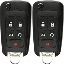 KeylessOption Keyless Entry Car Remote Uncut Flip Key Fob Replacement for OHT01060512 (Pack of 2)
