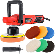 TCP Global Model EP-502-6" Variable Speed Random Orbit Dual-Action Polisher with a 6 Pad Professional Buffing and Polishing Kit - Buff, Polish & Detail Car Auto Paint