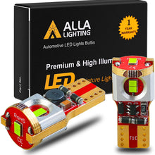 Alla Lighting Newest 194 LED Bulbs Super Bright T10 175 168 2825 W5W ZS SMD 12V LED Bulbs for Car License Plate Tag Interior Map Dome Trunk Courtesy Lights, 8000K Ice Blue