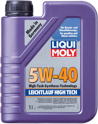 Liqui Moly (2331 5W-40 Leichtlauf High Tech High Ash Synthetic Engine Oil - 1 Liter Bottle
