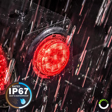 4pc 2" Amber + Red Round Trailer LED Marker Lights [DOT Approved] [Reflector Lens] [Grommet] [Flush-Mount] [Waterproof IP67] Marker Lights for Trailer Truck