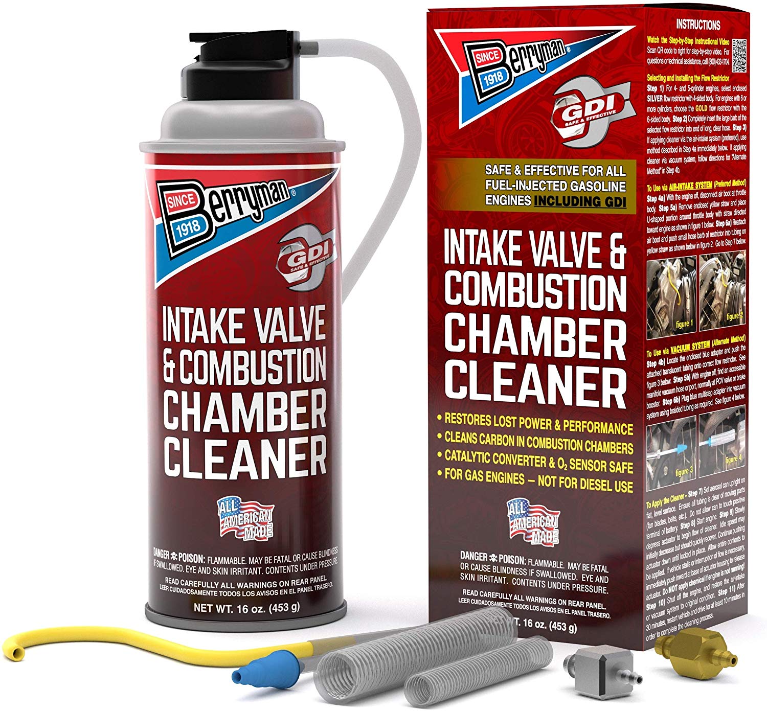 Berryman 2611 Intake Valve and Combustion Chamber Cleaner, 1.33 Fluid_Ounces