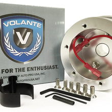 Volante Sport Wood 6-Bolt Mahogany Finish Steering Wheel Blue Oval Kit compatible with 1964-1967 Ford Mustang, Fairlane, Galaxie, Falcon & Comet