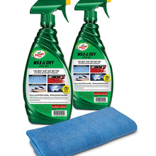 Turtle Wax 50834 1-Step Wax & Dry-26 oz. Double Pack with Microfiber Towel, 52. Fluid_Ounces, 2