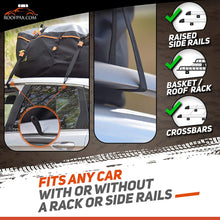 RoofPax Car Roof Bag & Rooftop Cargo Carrier. 19 Cubic Feet. 100% Waterproof Excellent Military Quality Car Top Carrier. Heavy Duty RoofBag. Fits All Vehicle With/Without Rack. 4+2 Door Hooks Included