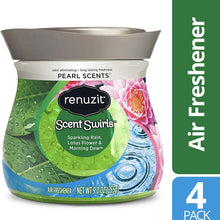 Renuzit Pearl Scents Air Freshener, Sparkling Rain, Lotus Flower & Morning Dew, 9 Ounces (4 Count)
