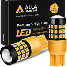 Alla Lighting Super Bright T20 7440 7443 LED Turn Signal Light Bulbs WY21W 7440NA 7444NA 7440 7443 LED Bulbs High Power 2835 Chipsets 7440 7443 Amber Yellow Cars Trucks Blinker Lights Lamp Replacement