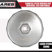 ARES 56041 – Adjustable 3-Jaw Oil Filter Wrench – 2 1/2-Inch to 4 Inch (63mm to 101mm) Capacity – Use with 3/8 or 1/2-Inch Drive Ratchets or 7/8-Inch Wrenches – Carbon Steel Construction