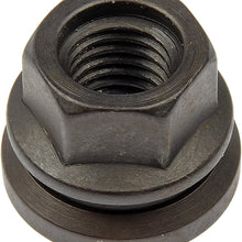 Dorman 611-196 Wheel Nut M14-2.0 Flanged Flat Face - 21mm Hex, 22.6mm Length for Select Ford / Lincoln Models - Black Oil Quench, 10 Pack