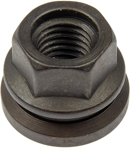 Dorman 611-196 Wheel Nut M14-2.0 Flanged Flat Face - 21mm Hex, 22.6mm Length for Select Ford / Lincoln Models - Black Oil Quench, 10 Pack