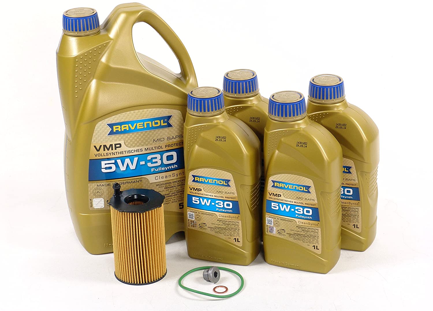 Blau J1A5112-C Motor Oil Change Kit - Compatible with 2014-16 Audi Q5 w/ 6 Cylinder 3.0L TDI Diesel Engine