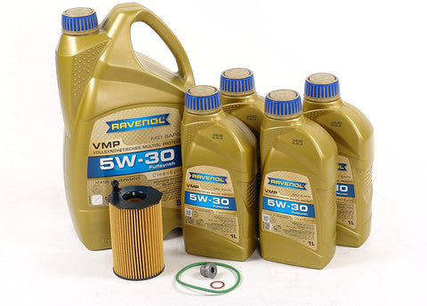 Blau J1A5112-D Motor Oil Change Kit - Compatible with 2013-15 Audi Q7 w/ 6 Cylinder 3.0L TDI Diesel Engine