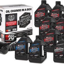 Maxima Racing Oils Black 90-129018B Milwaukee-Eight Synthetic 20W-50 Filter Complete Oil Change Kit, 256. Fluid_Ounces