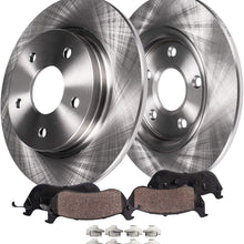 Detroit Axle - 292mm Rear Brake Rotors Ceramic Pads w/Clips Hardware Kit Premium GRADE for 2006-2011 Buick Lucerne - [2006-2011 Cadillac DTS]