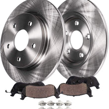 Detroit Axle - REAR Brake Kit Rotors & Brake Kit Pads w/Clips Hardware Kit Premium GRADE for 2006-2011 Ford Fusion Lincoln Zephyr/MKZ] - 06-13 Mazda 6 NO Speed - [2006-2011 Mercury Milan]