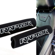 OZ-USA Set of 2 Raptor Logo for Ford F-150 Black Neoprene Automotive Seat Belt Covers Safety Shoulder Pad Travel Bag Straps