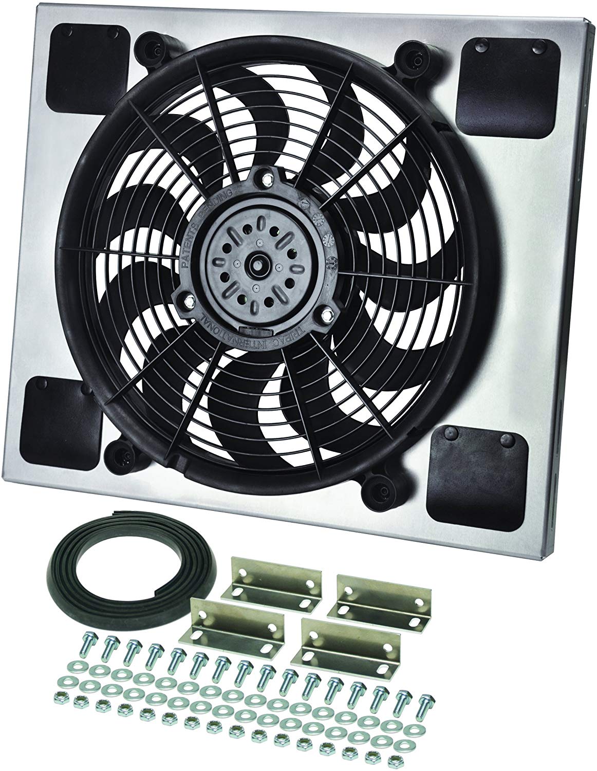 Derale 16817 Radiator Fan with Aluminum Shroud Assembly