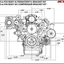 ICT Billet LS Truck OEM Fox Body A/C Compressor Bracket Kit LS Swap Mustang 551792-3