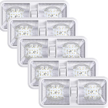 5 Pack Leisure LED RV LED Ceiling Double Dome Light Fixture with ON/OFF Switch Interior Lighting for Car/RV/Trailer/Camper/Boat DC 12V Natural White 4000-4500K 48X2835SMD (Natural White 4000-4500K, 5)