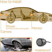 XO Vision HTC36 Universal HD Weatherproof Rear View Car Backup Camera with Night Vision