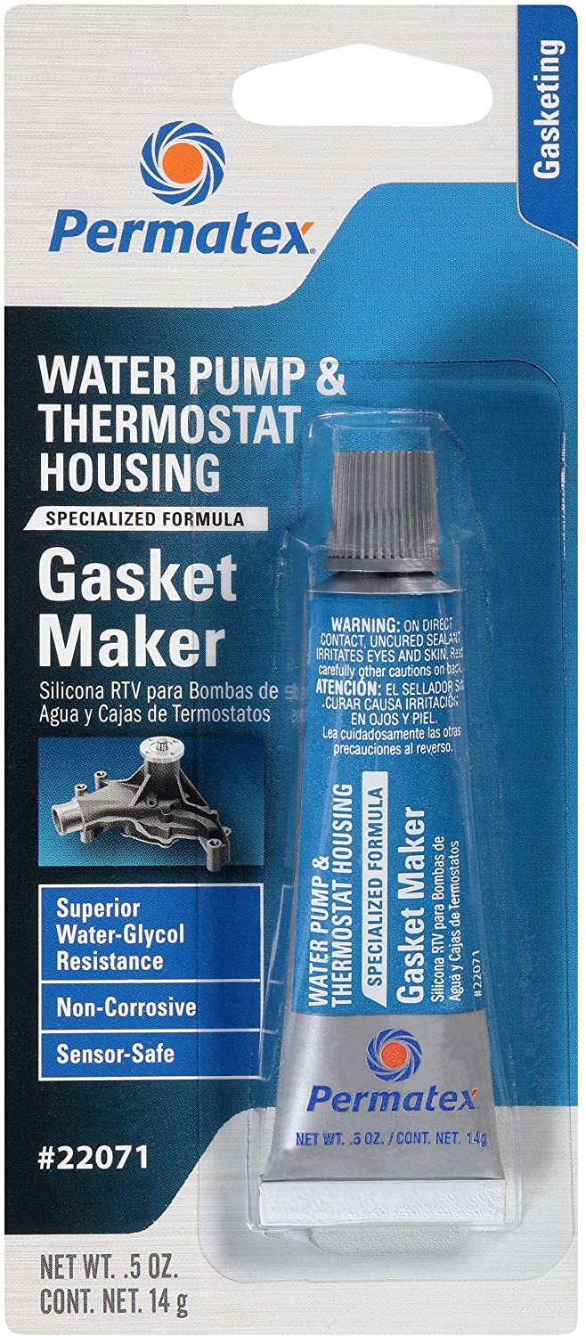 Permatex 22071 Water Pump and Thermostat RTV Silicone Gasket, 0.5 oz., 0.5 Ounce