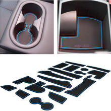 CupHolderHero for Hyundai Kona Accessories 2018-2021 Premium Custom Interior Non-Slip Anti Dust Cup Holder Inserts, Center Console Liner Mats, Door Pocket Liners 19-pc Set (Blue Trim)